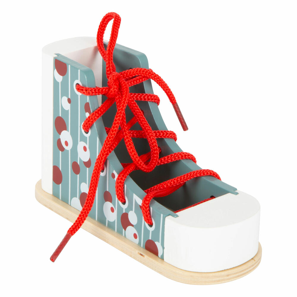 Legler threading shoe, learning shoe for learning to tie shoes, educational toy, wood, 11887