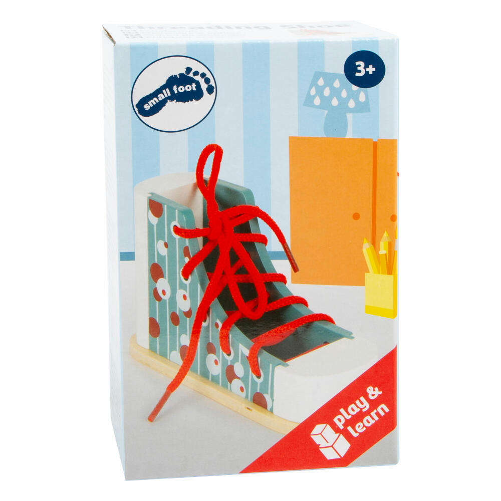 Legler threading shoe, learning shoe for learning to tie shoes, educational toy, wood, 11887