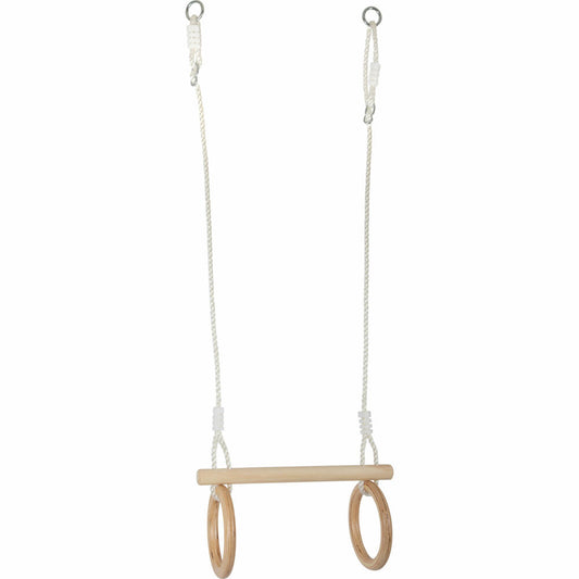 Legler Small Foot Trapez mit Turnringen aus Holz, Schaukel, ab 3 Jahren, 11909