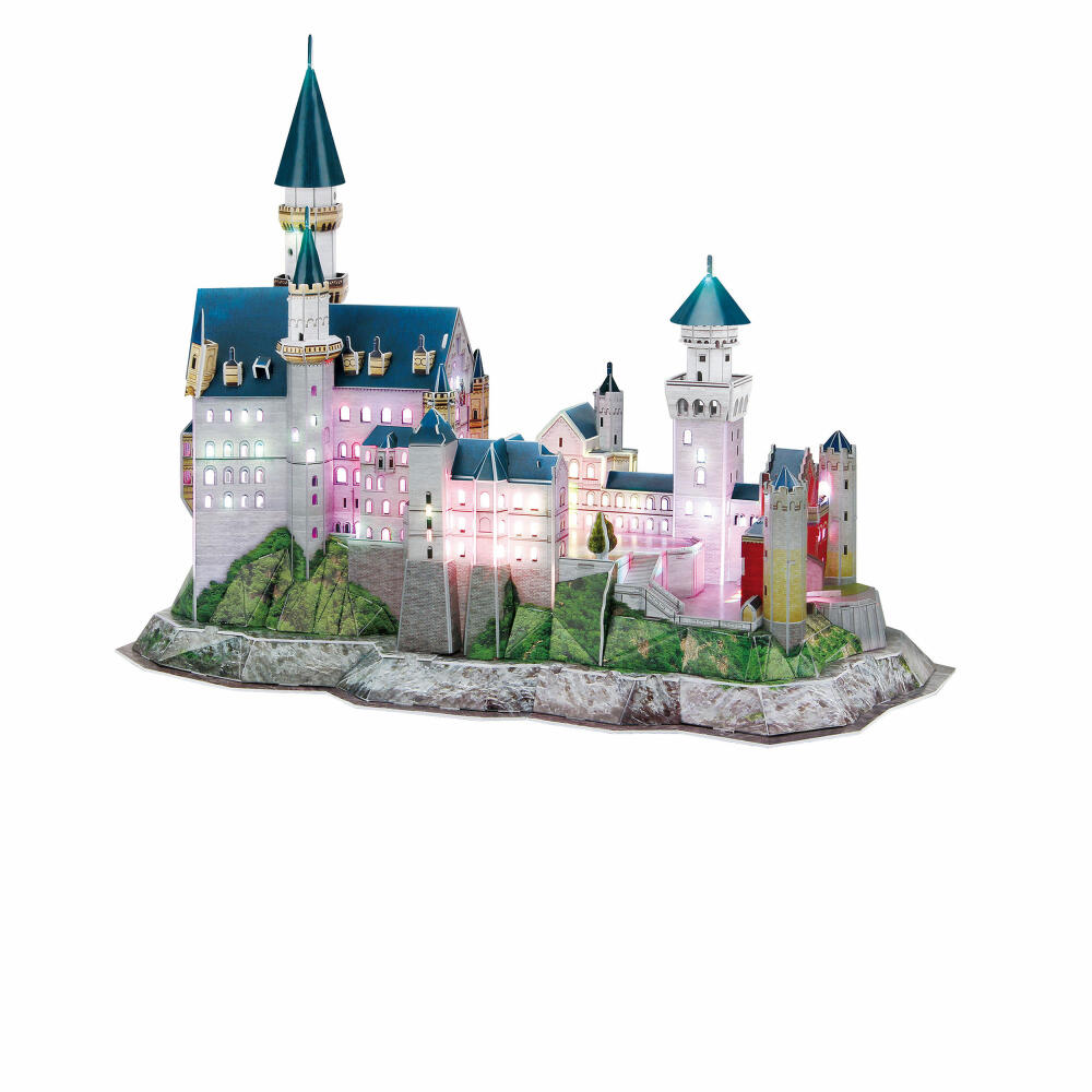 Revell 3D Puzzle Neuschwanstein Castle, LED Edition, with lighting, 128 pieces, from 10 years, 00151