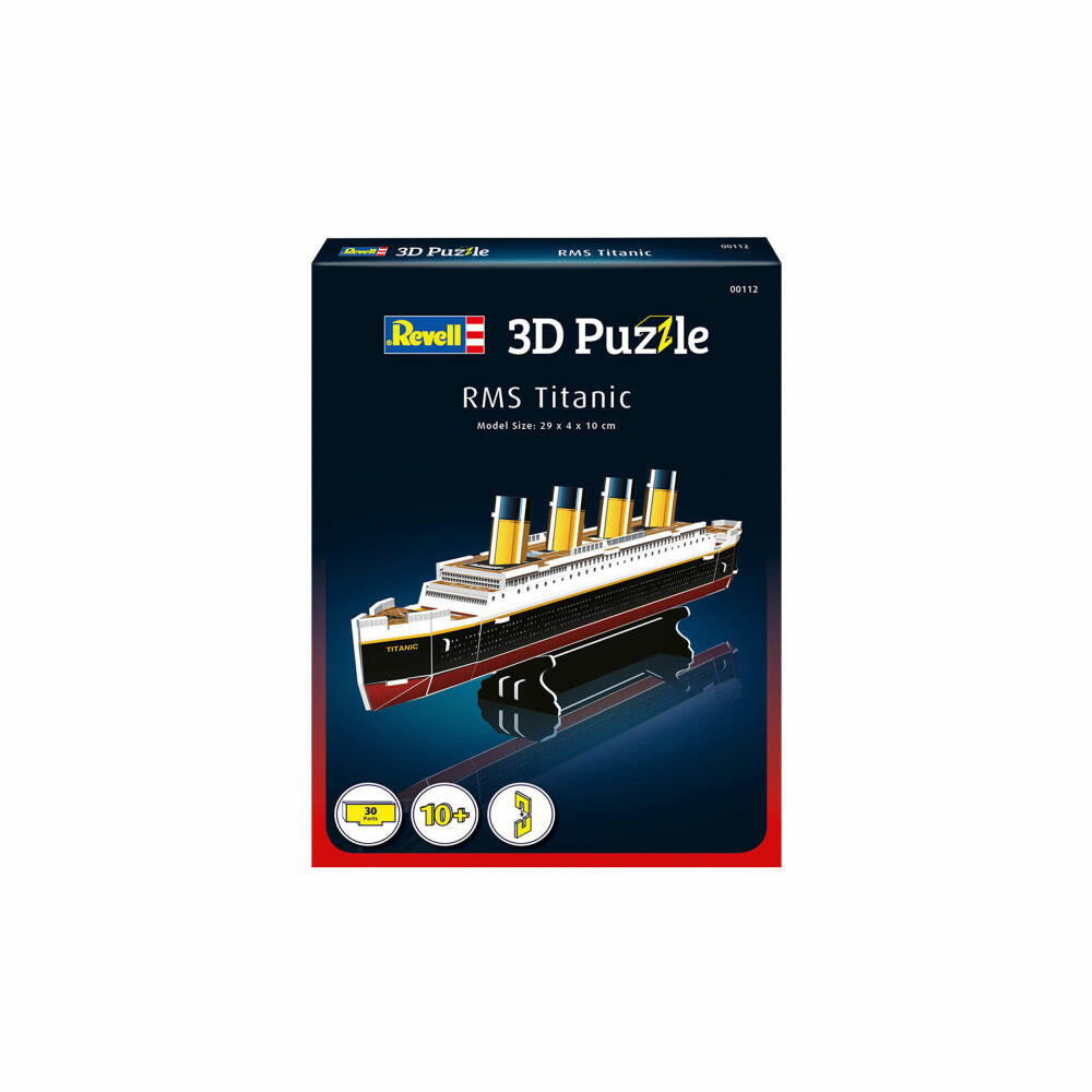 Revell 3D Puzzle RMS Titanic, Kreuzfahrtschiff, 3D-Bausatz, 30 Teile, 00112