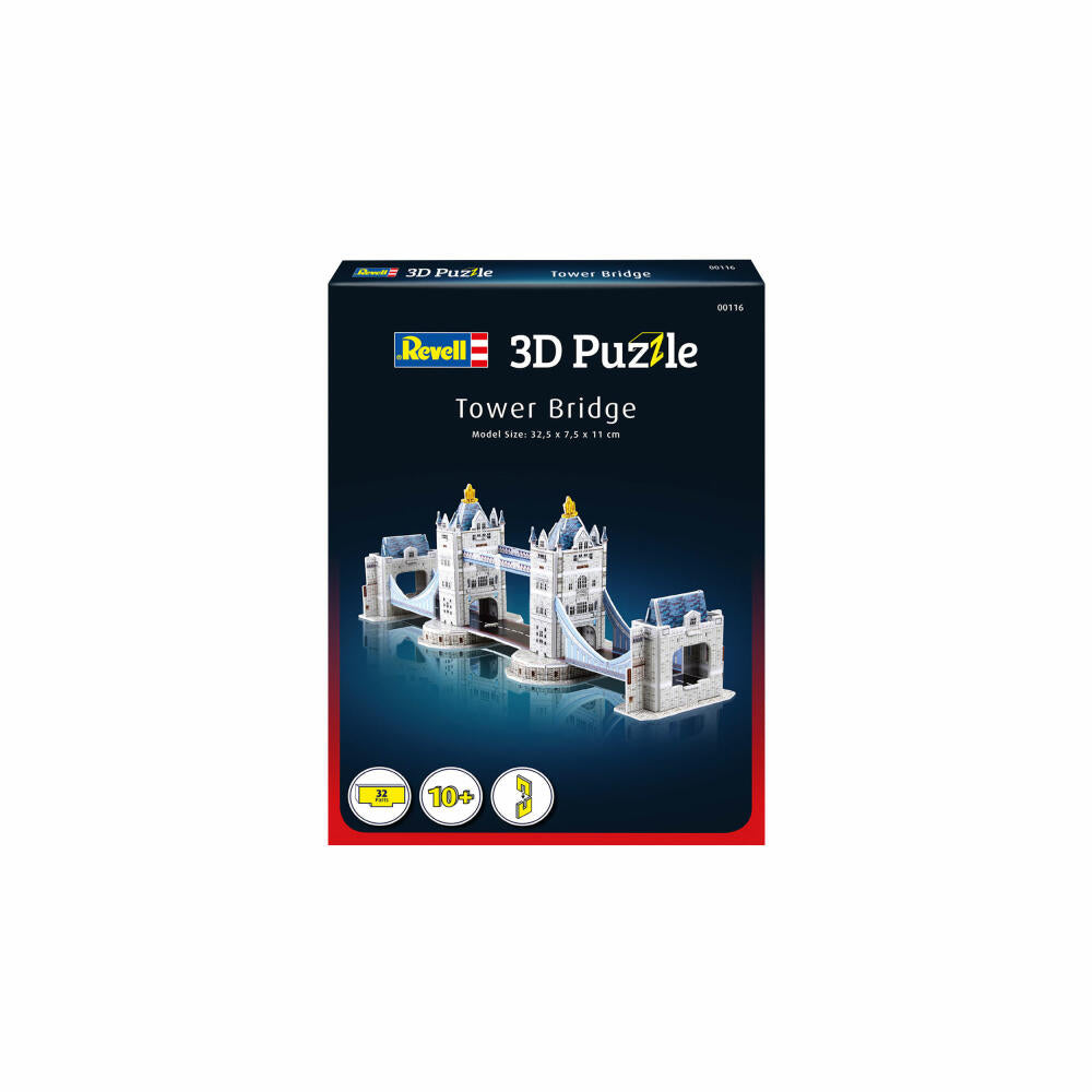 Revell 3D Puzzle Tower Bridge, Sehenswürdigkeit, 3D-Steckpuzzle, 32 Teile, 00116