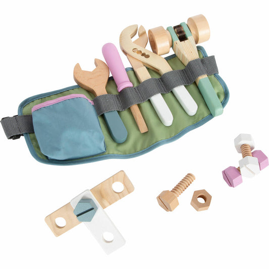 Legler small foot Werkzeuggürtel Nordic, 15-tlg., Werkzeug Gürtel, Rollenspielzeug, Werkstatt, 11874