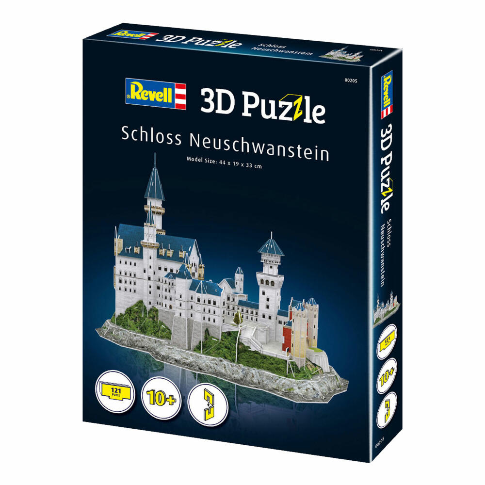 Revell 3D Puzzle Schloss Neuschwanstein, Sehenswürdigkeit, 121 Teile, ab 10 Jahren, 00205