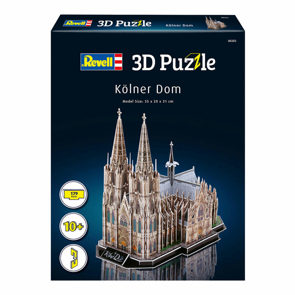 Revell 3D Puzzle Kölner Dom, Kathedrale, Köln, 179 Teile, ab 10 Jahren, 00203