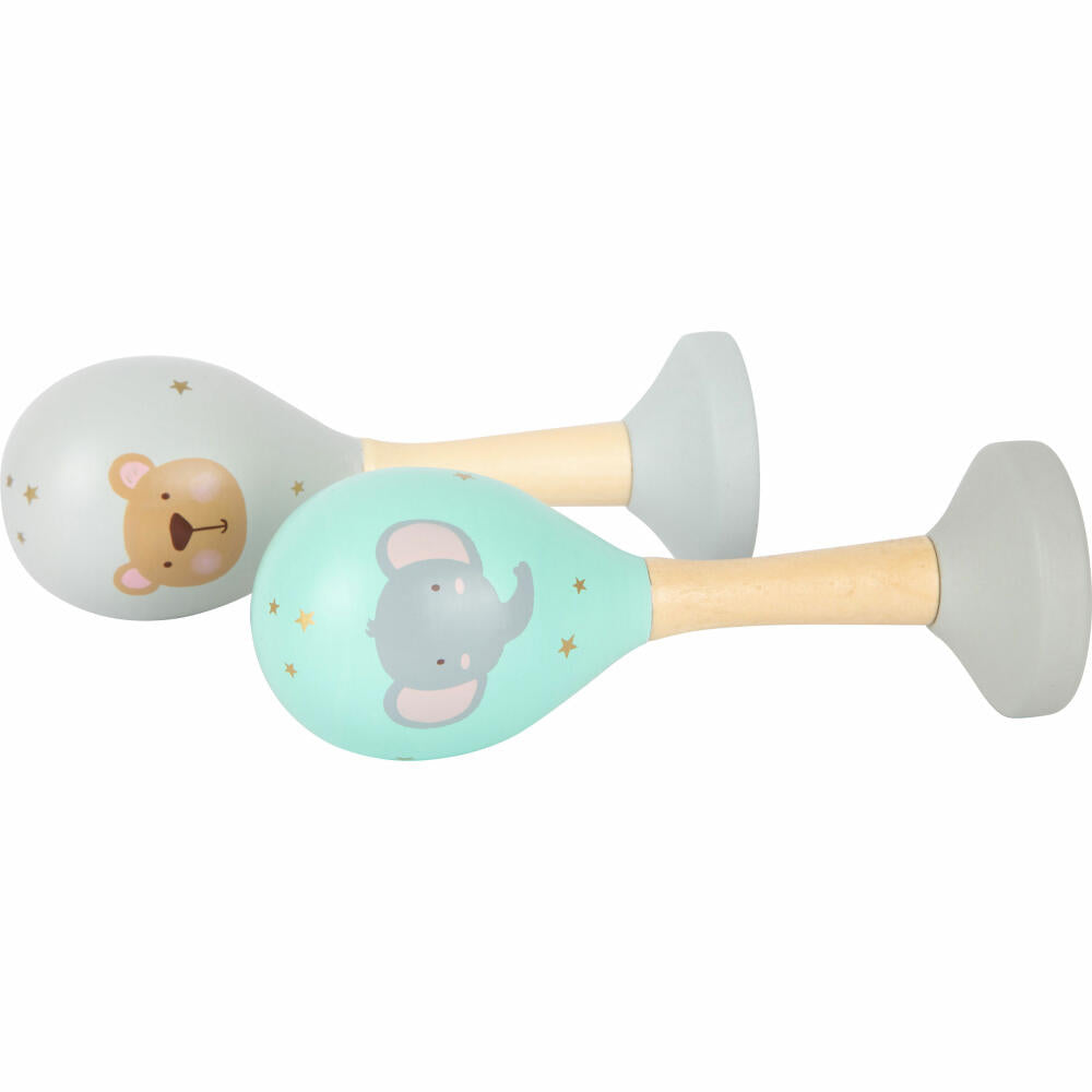 Legler small foot musical rattles pastel, set of 2, musical rattle, musical instrument, percussion, children, 11886