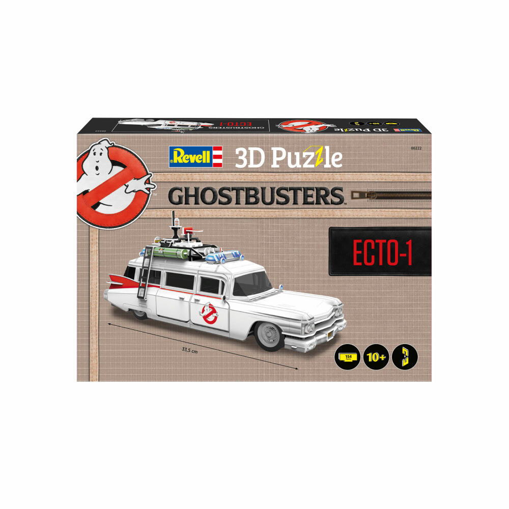Revell 3D Puzzle Ghostbusters Ecto-1, Movie Vehicle, 3D Puzzle, 120 Pieces, 00222