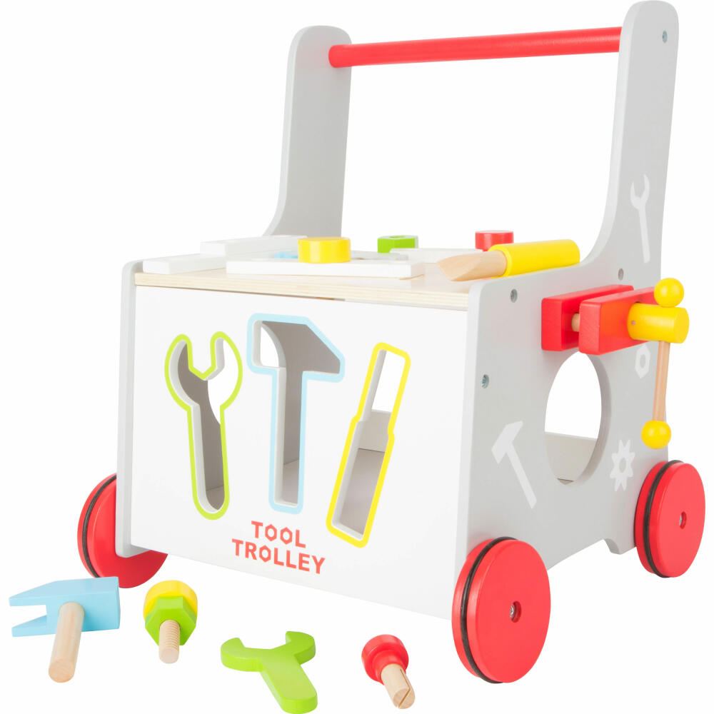 Legler small foot Lauflernwagen Werkzeug, Lauflerner, Lauflern Wagen, Baby Spielzeug, Holz, 10614