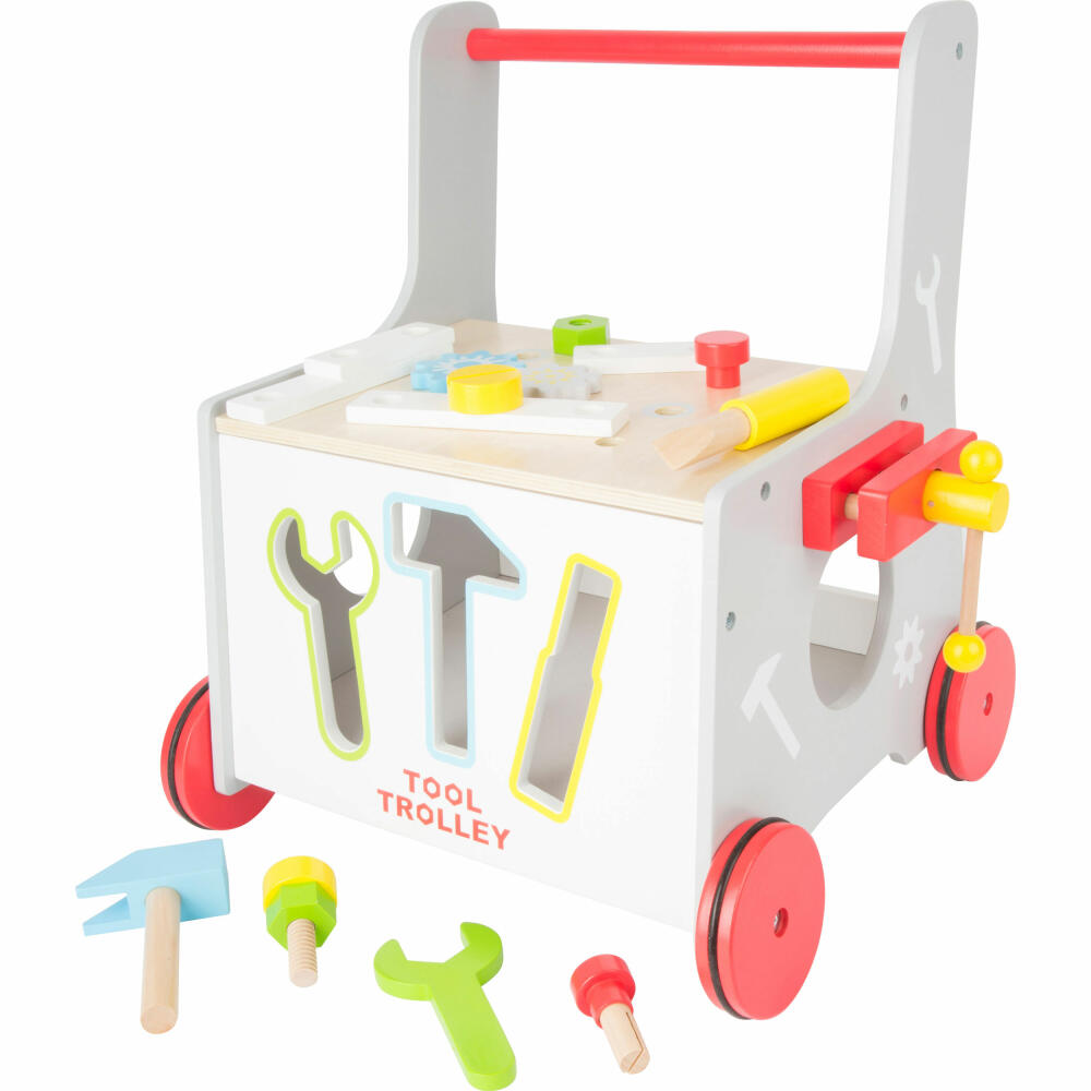 Legler small foot Lauflernwagen Werkzeug, Lauflerner, Lauflern Wagen, Baby Spielzeug, Holz, 10614