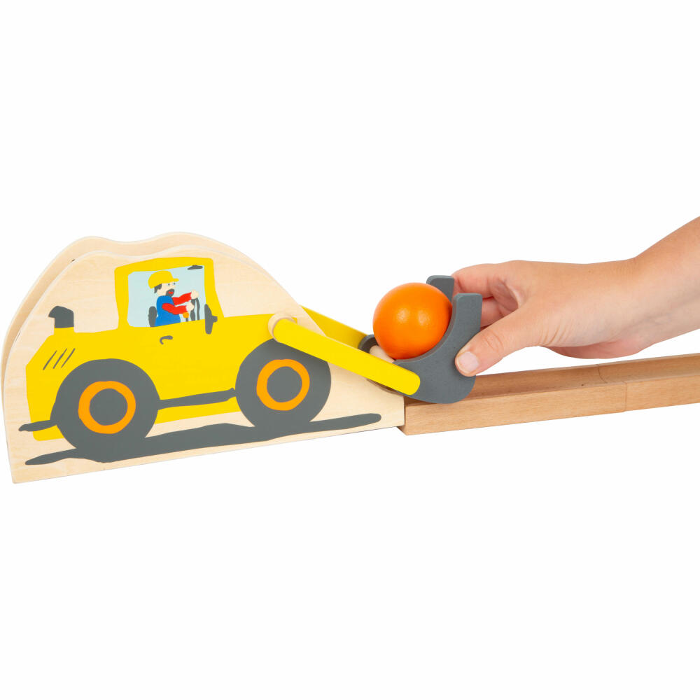 Legler small foot Kugelbahn Junior Baustelle, Kugel Bahn, Kullerbahn, Kinder Spielzeug, 11382