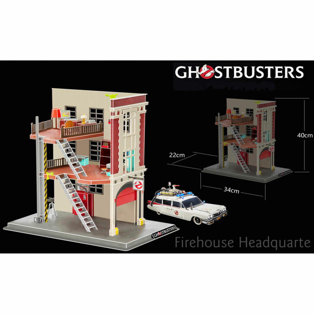 Revell 3D Puzzle Ghostbusters Firestation, Filmlocation, 3D-Steckpuzzle, 130 Teile, 00223