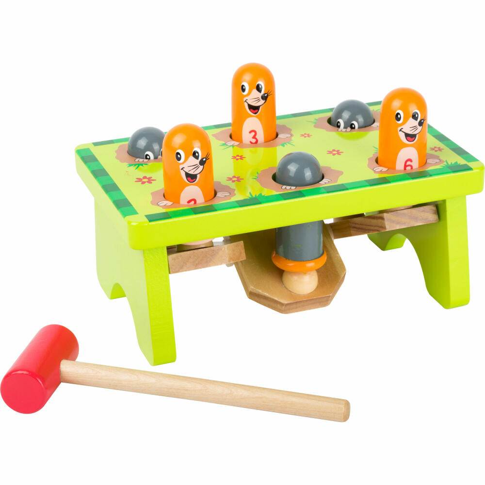 Legler small foot Klopfspiel Hau den Maulwurf, Klopfbank, Klopf Spiel, Kinder Spielzeug, 11162