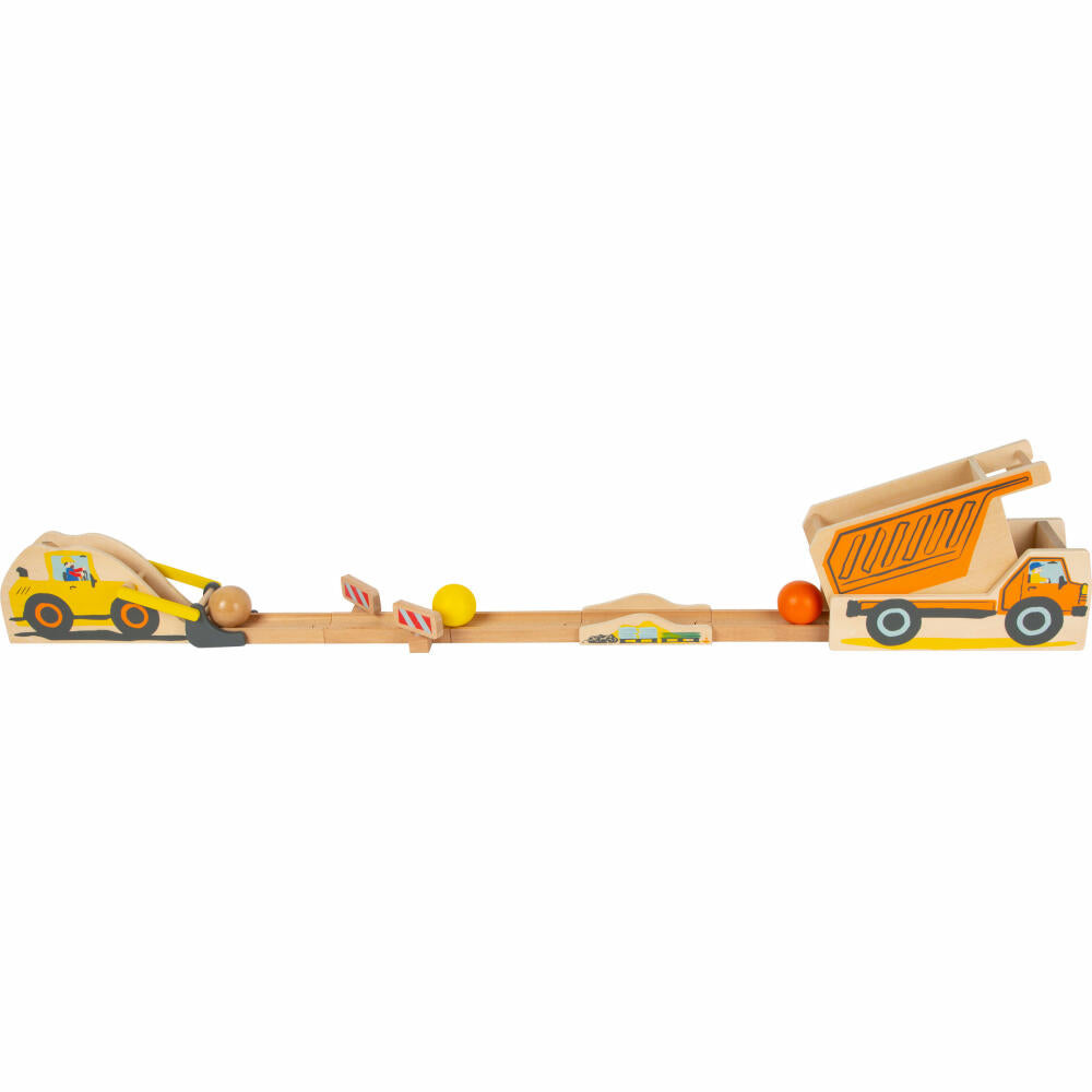 Legler small foot Kugelbahn Junior Baustelle, Kugel Bahn, Kullerbahn, Kinder Spielzeug, 11382