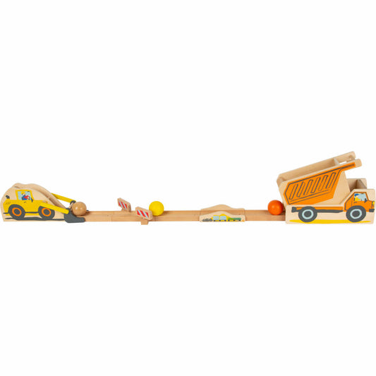 Legler small foot Kugelbahn Junior Baustelle, Kugel Bahn, Kullerbahn, Kinder Spielzeug, 11382