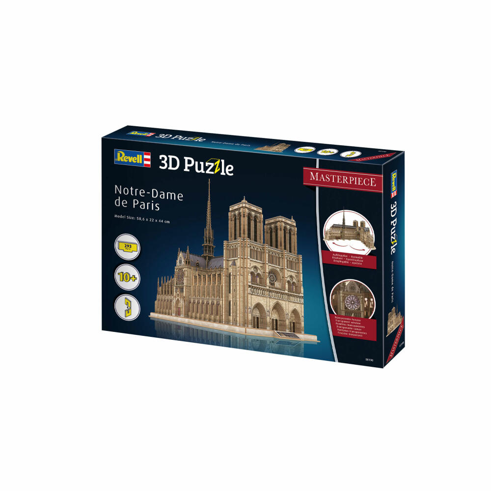 Revell 3D Puzzle Notre Dame de Paris, Kathedrale, 293 Teile, ab 10 Jahren, 00190