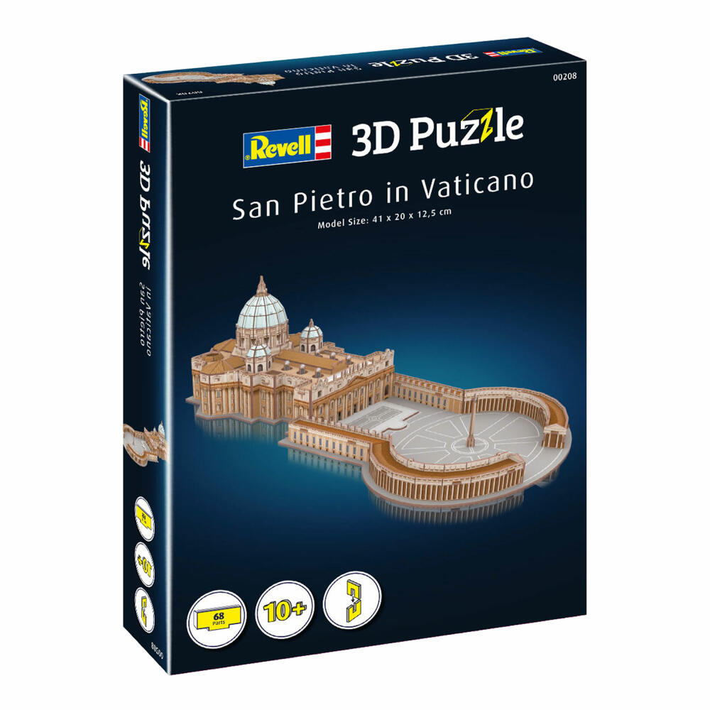 Revell 3D Puzzle Petersdom, San Pietro in Vaticano, Vatikan, 68 Teile, ab 10 Jahren, 00208