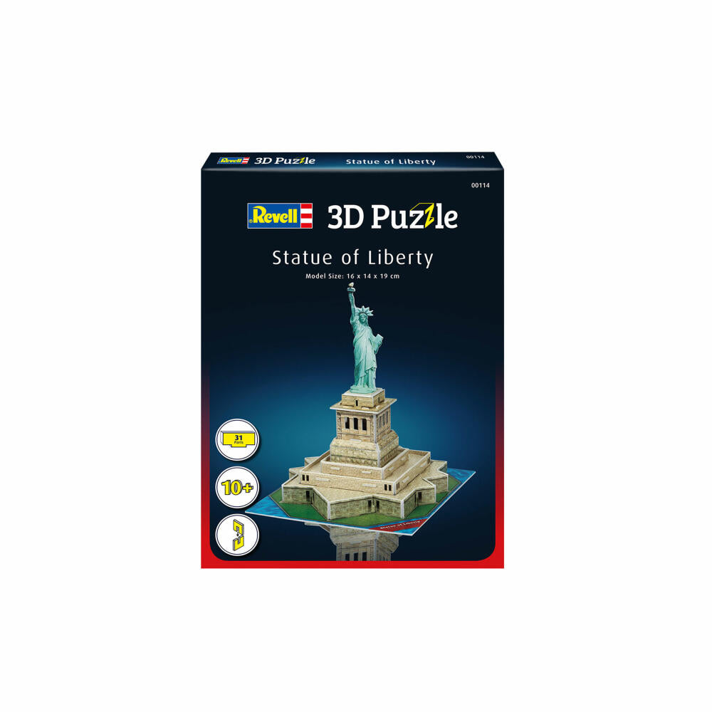 Revell 3D Puzzle Freiheitsstatue, Sehenswürdigkeit, 3D-Steckpuzzle, 31 Teile, 00114