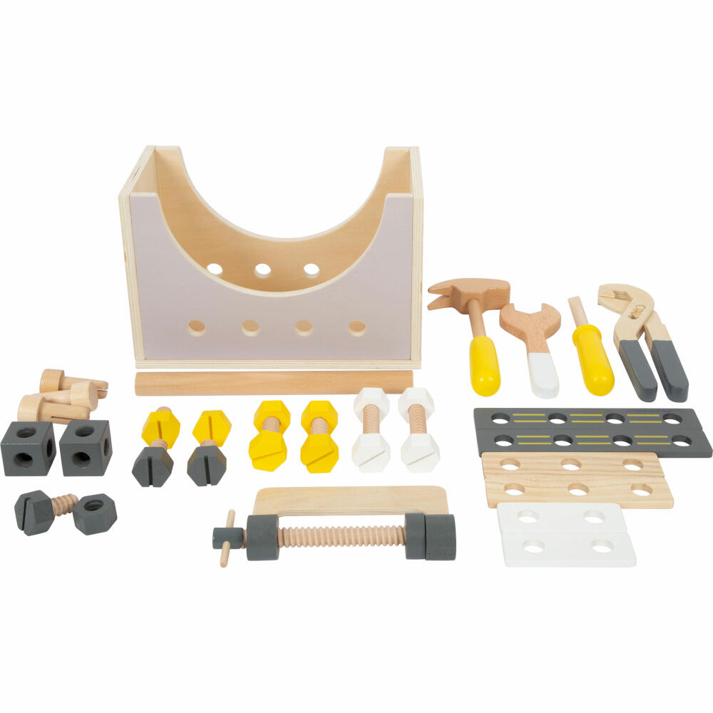 Legler small foot Werkzeugkasten 2in1 Miniwob, Werkzeug Kasten, Werkstatt, Rollenspielzeug, Kinder, 11809