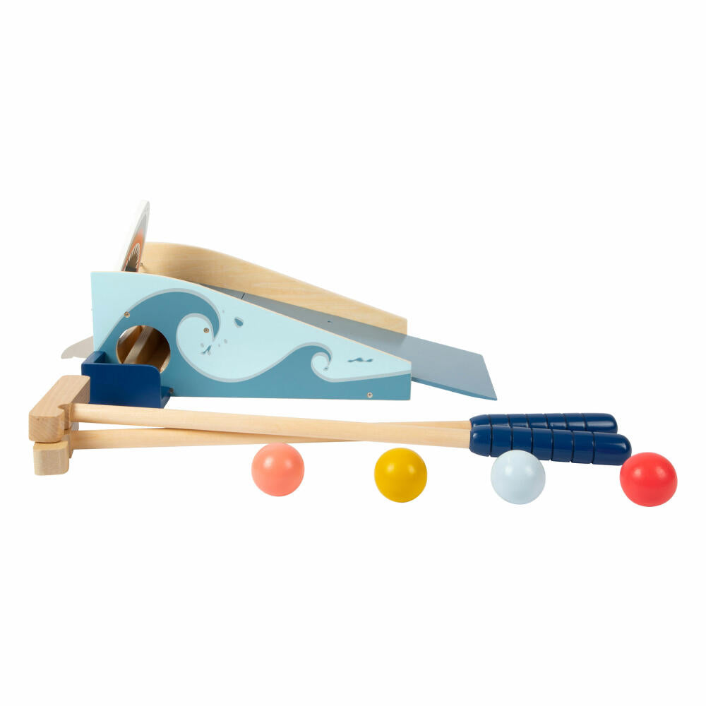 Legler Minigolf Shark Attack, Kinder Golf Set mit 2 Schlägern, Minigolfbahn, Holz, 11588