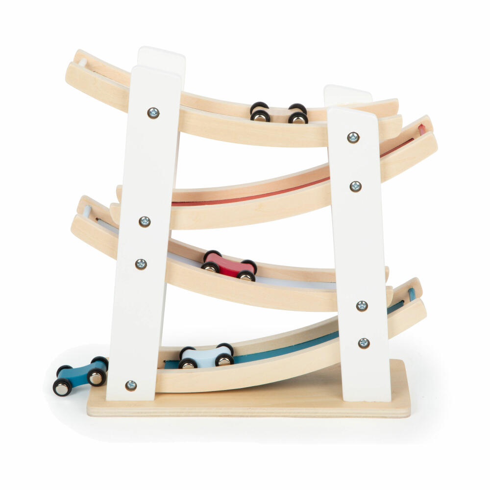 Legler Classic Race Track, Car Racing Track for Toy Cars, Marble Run, Wood, 11873