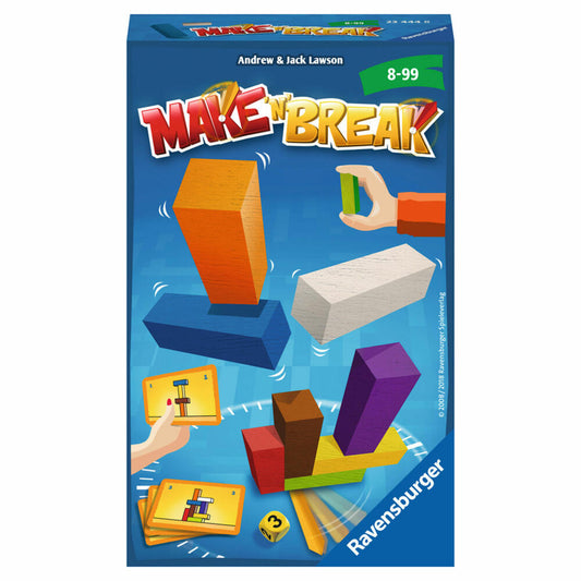 Ravensburger Bring-along games Make 'n' Break, skill game, dice game, action game, children's game, children's game, 23444 8