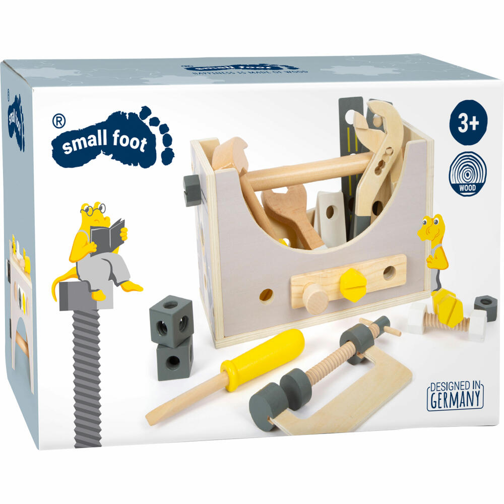 Legler small foot Werkzeugkasten 2in1 Miniwob, Werkzeug Kasten, Werkstatt, Rollenspielzeug, Kinder, 11809