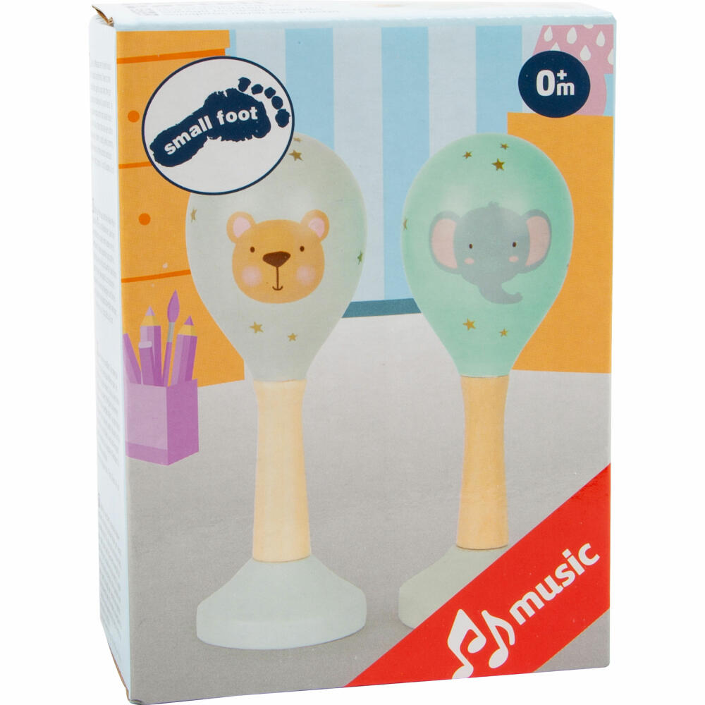 Legler small foot musical rattles pastel, set of 2, musical rattle, musical instrument, percussion, children, 11886