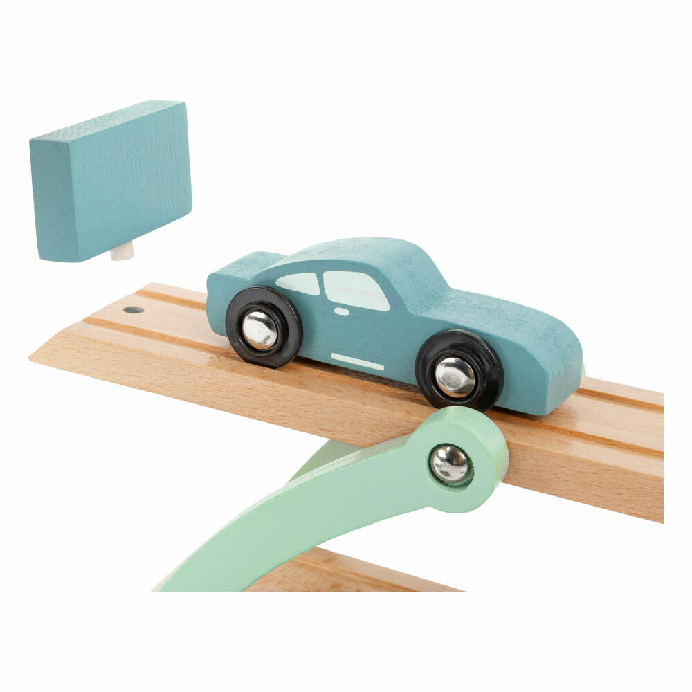 Legler Spielzeug-Autotransporter Chicago, Transporter für Spielzeugautos, Truck, Holz, 11510