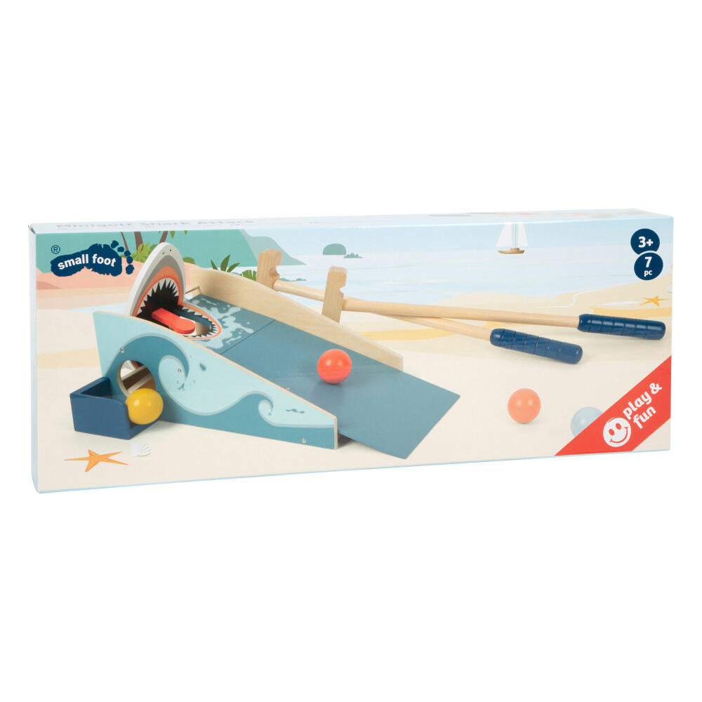 Legler Minigolf Shark Attack, Kinder Golf Set mit 2 Schlägern, Minigolfbahn, Holz, 11588