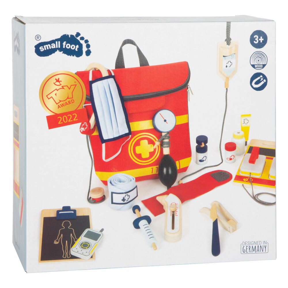 Legler Spielzeug-Notarztrucksack, Rollenspiel Spielzeug, Arzt Zubehör, 11917