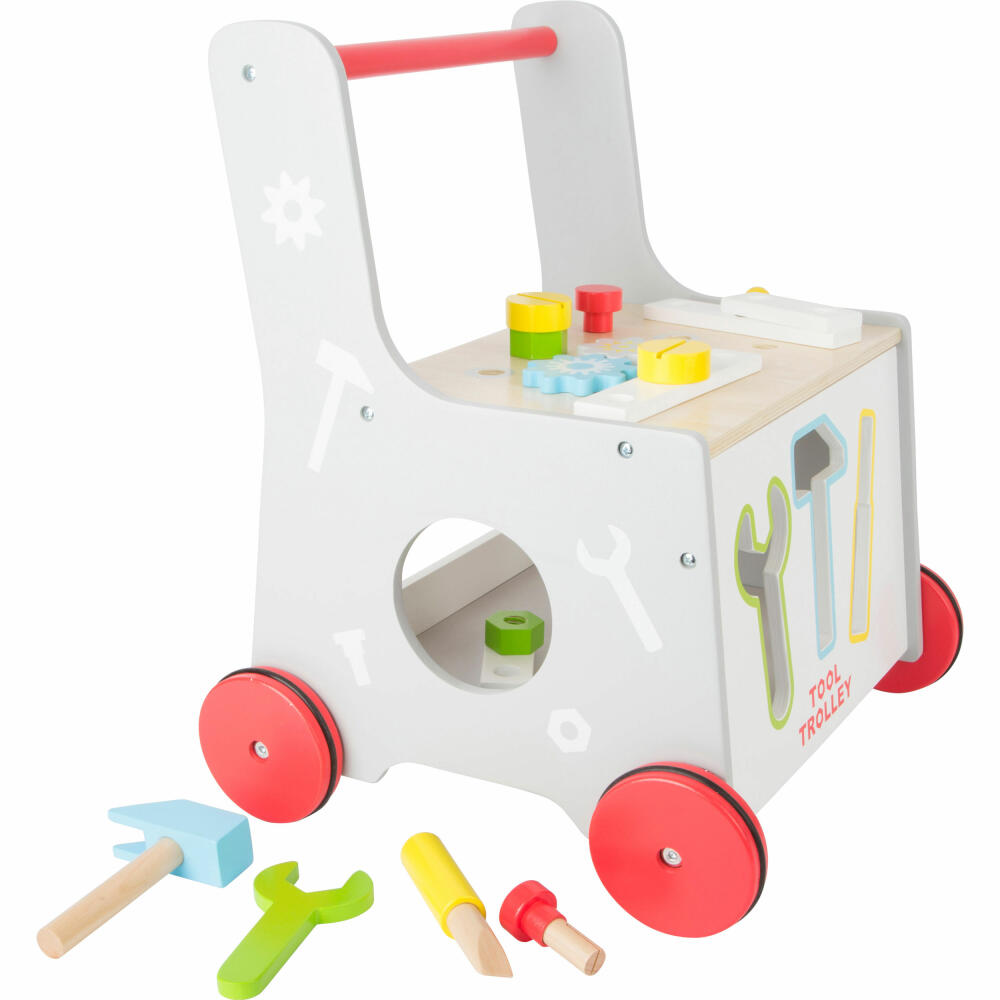 Legler small foot Lauflernwagen Werkzeug, Lauflerner, Lauflern Wagen, Baby Spielzeug, Holz, 10614
