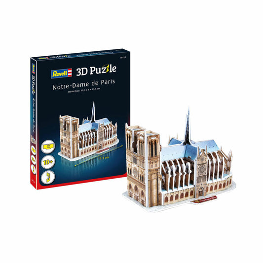 Revell 3D Puzzle Notre-Dame de Paris, Sehenswürdigkeit, 3D-Steckpuzzle, 39 Teile, 00121