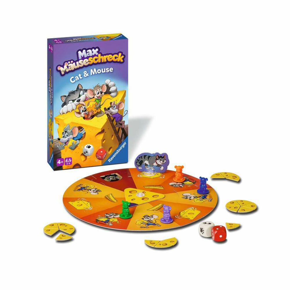 Ravensburger Mitbringspiele Max Mäuseschreck, Würfelspiel, Kinderspiel, Kinder Spiel, 22466