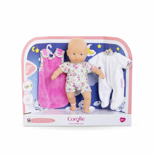 Corolle MPP Mini Calin Gute Nacht Set, 3-tlg., Puppe, Kleidung, Pyjama, Spielpuppe, 9000120260