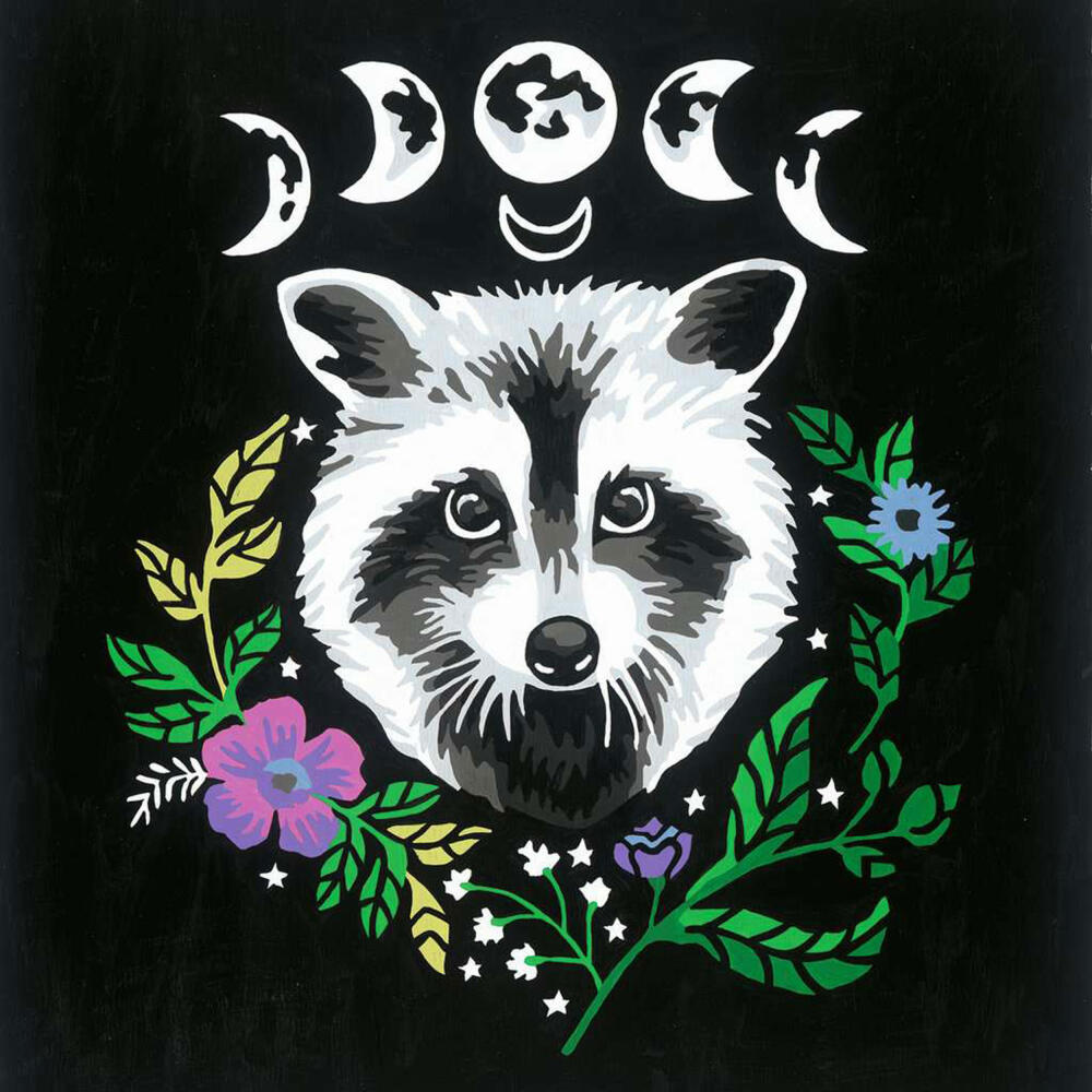 Ravensburger CreArt Pixie Cold: Racoon, Painting by Numbers, Painting Set, Coloring Page, Painting, 23509