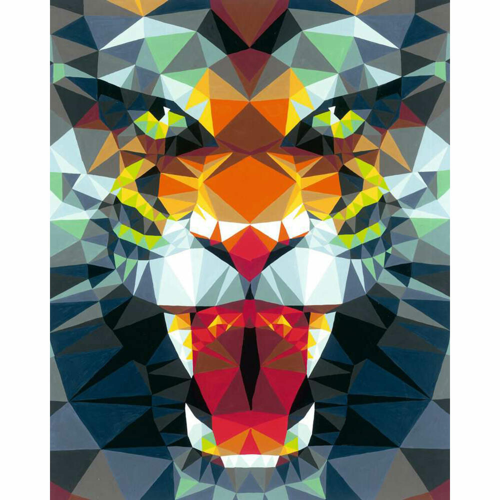 Ravensburger CreArt Polygon Tiger, Malen nach Zahlen, Malset, Malvorlage, Malen, 23514
