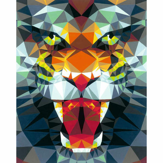 Ravensburger CreArt Polygon Tiger, Malen nach Zahlen, Malset, Malvorlage, Malen, 23514