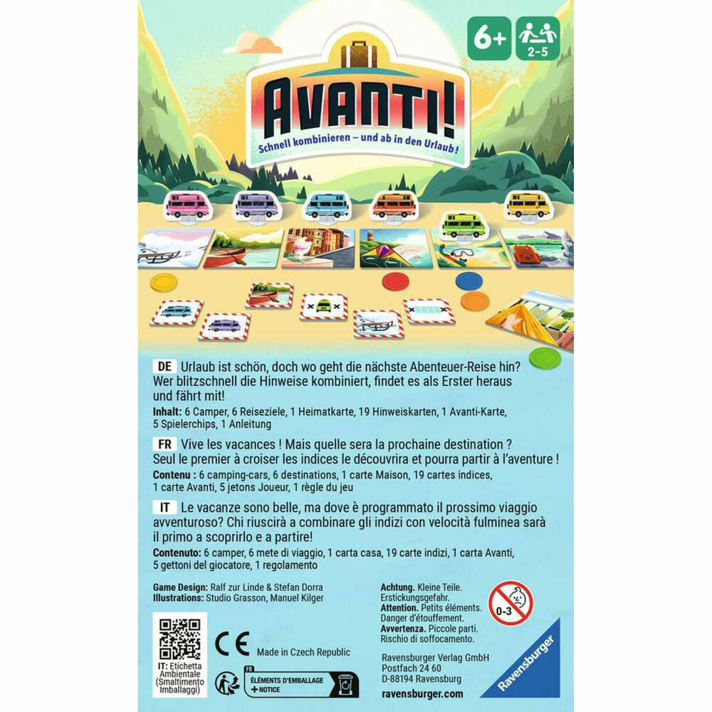 Ravensburger Mitbringspiele Avanti!, Aktionsspiel, Kinderspiel, Kinder Spiel, 22409