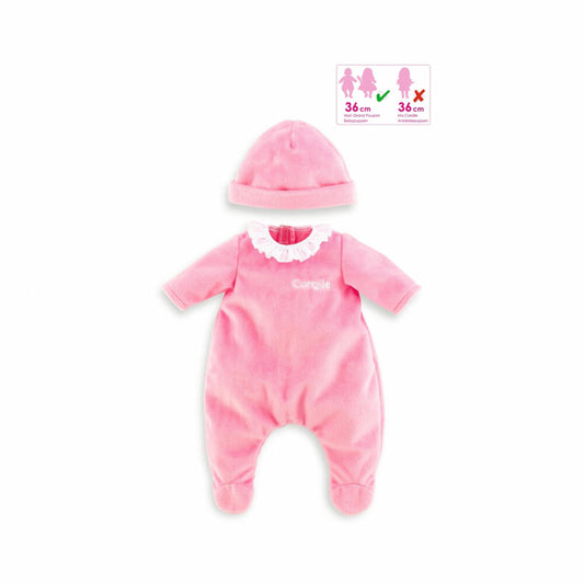 Corolle Pyjama und Mütze Pink, Puppenkleidung, Puppe Kleidung, für alle 36 cm MGP Babypuppen, 9000141130