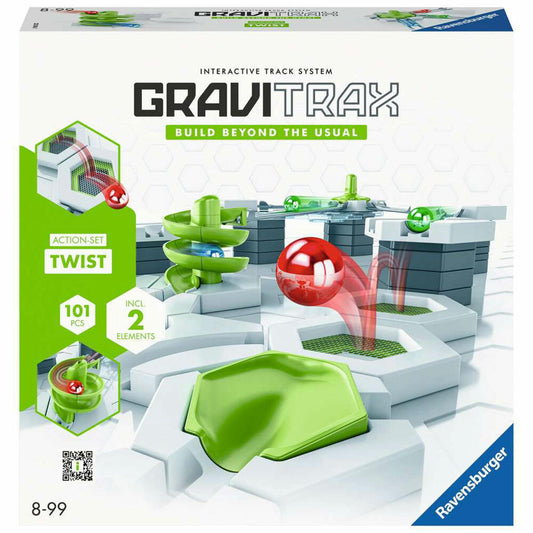 Ravensburger GraviTrax Action-Set Twist, Interaktives Kugelbahnsystem, Kugelbahn, Zubehör, 22576