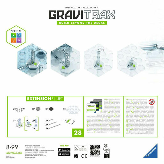 Ravensburger GraviTrax Extension Lift, Erweiterung, Interaktives Kugelbahnsystem, Kugelbahn, Zubehör, 22419