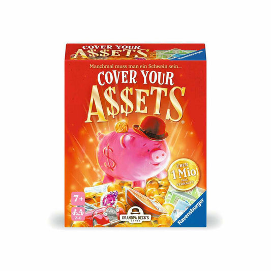 Ravensburger Cover your Assets, Kartenspiel, Familienspiel, Kinderspiel, ab 7 Jahren, 22577