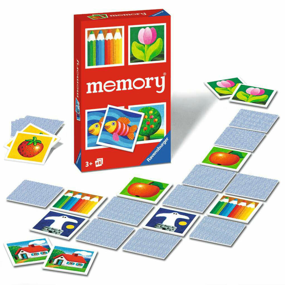 Ravensburger Mitbringspiele Kinder memory, Memospiel, Suchspiel, Kinderspiel, 22457