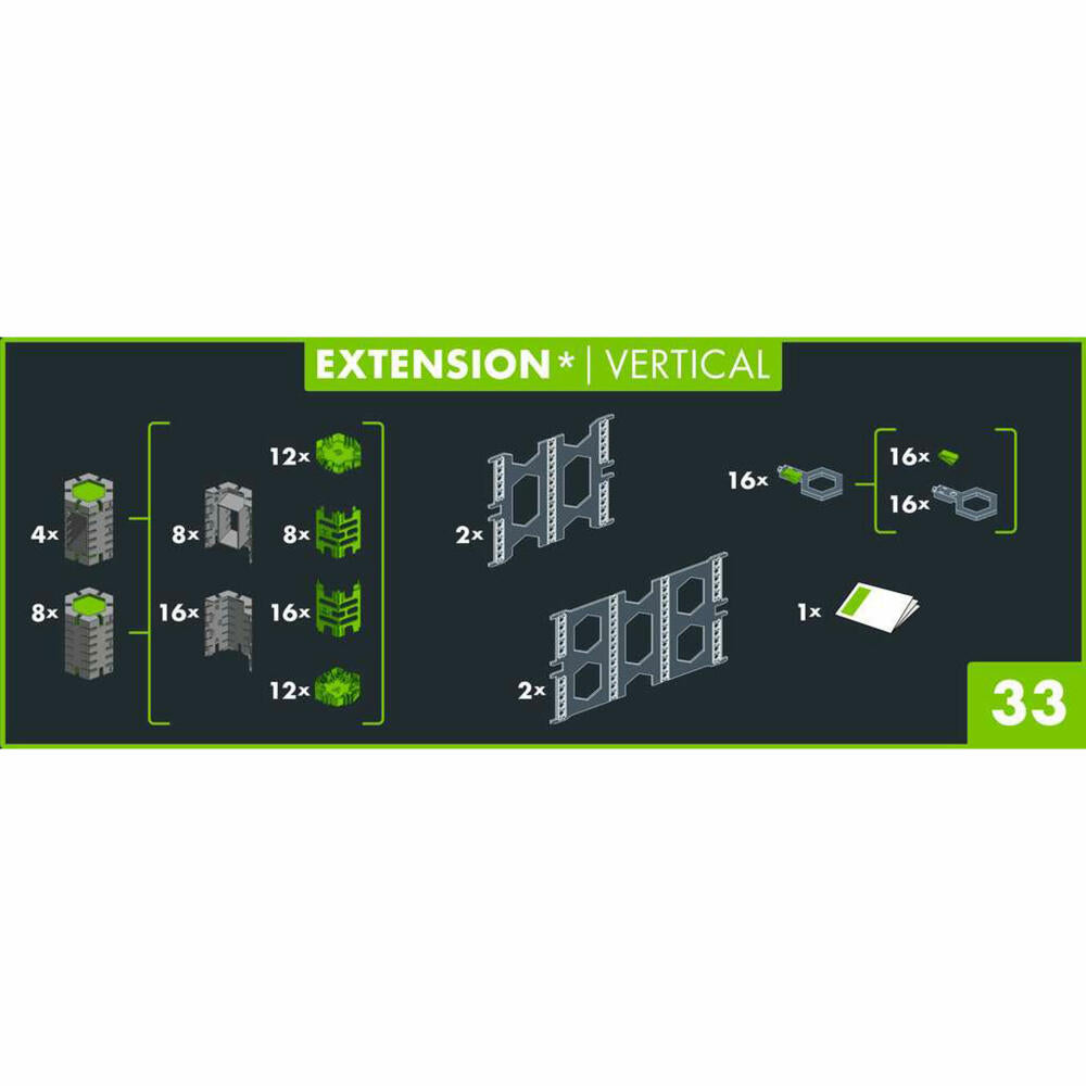 Ravensburger GraviTrax PRO Extension Vertical, Erweiterung, Interaktives Kugelbahnsystem, Kugelbahn, Zubehör, 22427