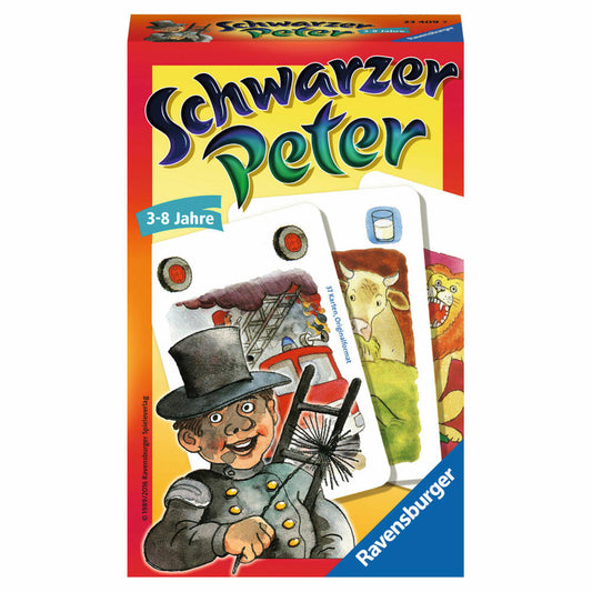 Ravensburger Mitbringspiele Schwarzer Peter, card game, classic games, collecting game, children's game, children's game, 23409 7