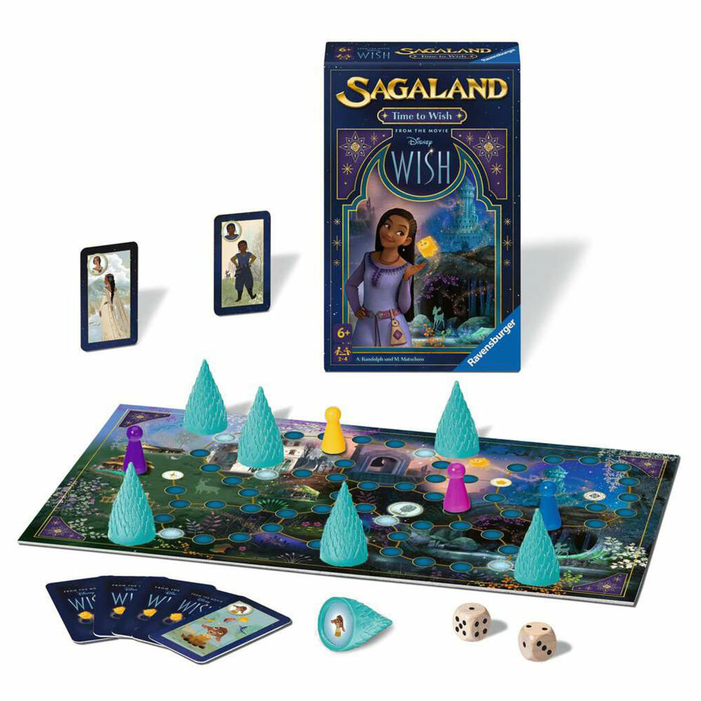 Ravensburger Mitbringspiele Disney Wish Sagaland, Merkspiel, Kinderspiel, Kinder Spiel, 22649