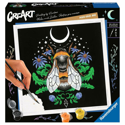 Ravensburger CreArt Pixie Cold: Bee, Painting by Numbers, Painting Set, Coloring Page, Painting, 23512