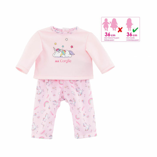Corolle MC Unicorn Pajamas, Doll Clothes, Doll, Clothes, Pajamas, 9000212520