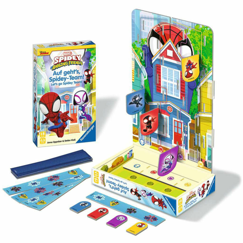 Ravensburger Spidey and his Amazing Friends - Auf gehts, Spidey-Team!, Laufspiel, Kinderspiel, 22594