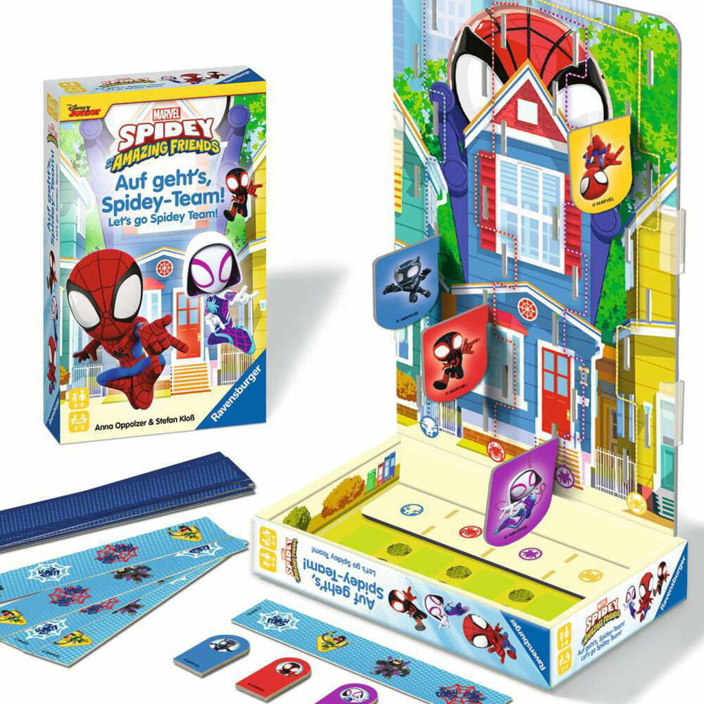 Ravensburger Spidey and his Amazing Friends - Auf gehts, Spidey-Team!, Laufspiel, Kinderspiel, 22594